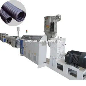 Qingdao Jinsu Plastic single screw extruder PE Carbon spiral pipe extrusion line machine