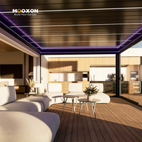 Pergola à toit à lamelles automatiques, couverture de patio imperméable, pare-soleil pour jardin, terrasse, villa, pavillon extérieur