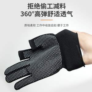 Guantes de pesca de medio dedo de nailon, resistentes a pinchazos, transpirables, para actividades al aire libre, escalada de montaña, ciclismo, senderismo - Product Image 2