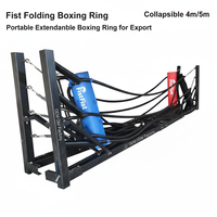 Anneau de boxe pliable 4m/5m avec logo, portable et extensible, pour l'exportation, anneau de boxe de sol pliable