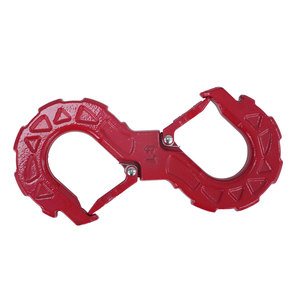 Gancho <span class=keywords><strong>de</strong></span> Remolque Doble <span class=keywords><strong>de</strong></span> Acero Forjado con Recubrimiento en Polvo Rojo, Gancho en S para Remolcar Automóviles, Capacidad <span class=keywords><strong>de</strong></span> 50 lb, Soporte Estructural, Logotipo Personalizado para Remolque - Product Image 4