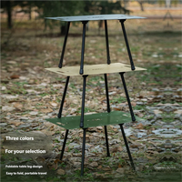 Nouvelle table de camping pliable en alliage d'aluminium léger, mobilier d'extérieur multifonctionnel, imperméable et empilable, montage facile