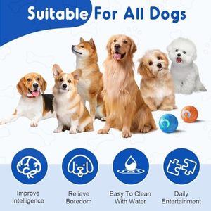 Auto-Rolling Dog Ball - USB wiederauf lad bares interaktives Haustiers pielzeug, bewegungs aktivierter kau sicherer Ball für kleine/große Rassen - Product Image 6