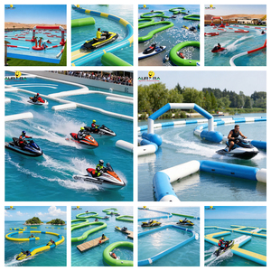 Piste de course aquatique gonflable haut de gamme pour karting – Installation flottante sécurisée pour adultes et enfants – Idéal pour les centres de villégiature - Product Image 2