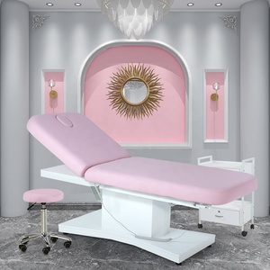 <span class=keywords><strong>Table</strong></span> <span class=keywords><strong>de</strong></span> <span class=keywords><strong>massage</strong></span> électrique <span class=keywords><strong>rose</strong></span> à 3 moteurs pour soins du visage, extensions <span class=keywords><strong>de</strong></span> cils, cosmétiques et traitements corporels – Mobilier <span class=keywords><strong>de</strong></span> luxe pour salons <span class=keywords><strong>de</strong></span> beauté et spas - Product Image 1