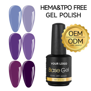 Nouveauté - Échantillon gratuit de 15 ml - Marque privée - Vernis à ongles UV 2 en 1 - 6 couleurs - Gel de base en caoutchouc - Vernis à ongles avec logo personnalisé pour salon - Product Image 1