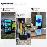 MWE 55 pulgadas envío gratis EE. UU. Stock No Touch Android LCD Digital Signage Totem PUBLICIDAD MEDIOS USB Auto Player Pantalla de suelo
