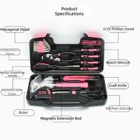 Kit d'outils portables 39 pièces pour bricolage, accessoires complets pour l'assemblage domestique en intérieur