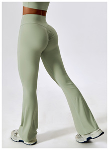 Giogo nuovo stile donna abbigliamento da palestra Yoga pantaloni a zampata Set <span class=keywords><strong>Leggings</strong></span> a <span class=keywords><strong>vita</strong></span> <span class=keywords><strong>alta</strong></span> Top tute sportive per il <span class=keywords><strong>Fitness</strong></span> - Product Image 5