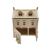 Maison de poupée en bois 1:12 bricolage style inachevé kit Miniature