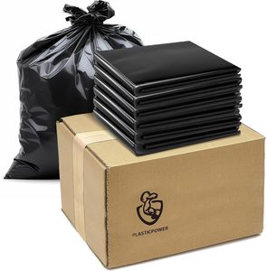 55-60 Gallon Contractor Trash Bags, 3 MIL Thick 38×56 Inch Heavy Duty Black <b>Drum</b> Liners, 100 Pack Professional Garbage Bags - Product Image 3