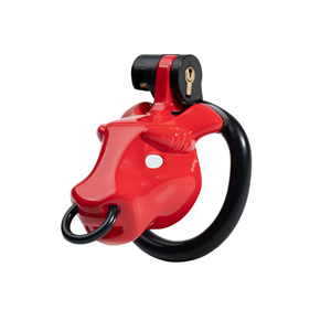 Cage de chasteté en résine médicale en forme de tête de taureau avec laisse, verrou de bondage pour pénis, jouets sexuels BDSM pour hommes esclaves - Product Image 1