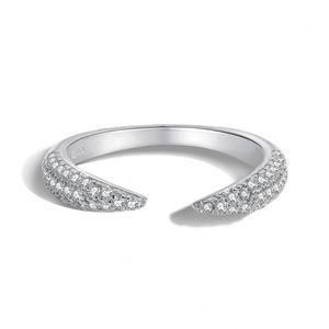 Dylam New Arrival 925 Sterling <b>Silver</b> Rhodium 18K Gold Plate Women Fine Jewelry <b>Adjustable</b> 5A CZ Cubic Zirconia Promise <b>Ring</b> - Product Image 1