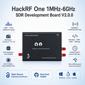 HackRF ONE 1MHz-6GHz Placa de Desarrollo SDR V2.0.0 Radio Definida por Software de Código Abierto Carcasa de Aleación de Aluminio Antena Incluida Pantalla TFT de 3.2 Pulgadas - Product Image 1