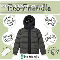 Haute qualité personnalisé blanc canard doudoune pour hommes nouveau Design extérieur col montant fermeture à glissière toile tissu pour l'hiver