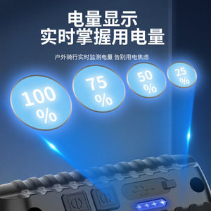 Luz Led Digital para bicicleta, faro de alto brillo para conducción nocturna, bicicletas de montaña, alimentado por batería, 11-17W - Product Image 1