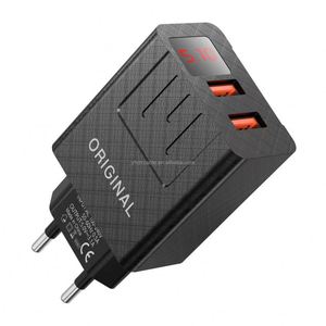 LED Power Display Dual USB Travel <b>Adapter</b> Android Quick Charger QC3.0 Universal Mobile Phone Fast <b>Charging</b> Head - Product Image 2