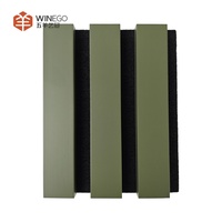 Panneau acoustique en bois plaqué WINEGO facile à installer, résistant au feu, insonorisant, panneau mural acoustique en bois