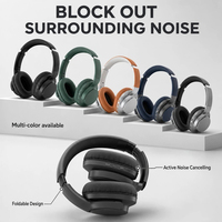 Écouteurs supra-auriculaires sans fil, design pliable, durée de jeu 70H, légers et confortables