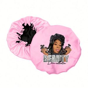 Oem/Odm Hair Silk Best Quality Double Layer Satin Bonnets With Custom Logo - Product Image 1