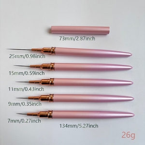 ชุดปากกาเขียนลายเล็บสี<span class=keywords><strong>ชมพู</strong></span> 3 ชิ้น ด้ามจับโลหะ สำหรับวาดลายเล็บแบบฝรั่งเศส ลายเส้น 3 มิติ ชุดแปรงทำเล็บ - Product Image 6