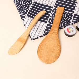 Tapis à sushi carré en bambou Makisu, spatule à riz, kit de fabrication de sushi naturel, sushi fait <span class=keywords><strong>maison</strong></span>, sûr pour les aliments, réutilisable, vente en gros - Product Image 6
