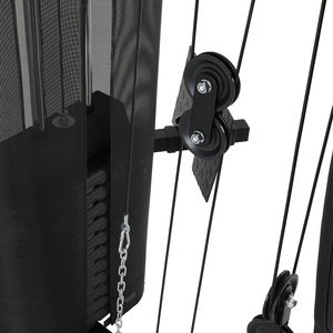 Attrezzatura da <span class=keywords><strong>Palestra</strong></span> Manuale Multifunzione <span class=keywords><strong>in</strong></span> Metallo per Esercizi di Petto, Braccia, Schiena e Gambe con Panca per Sollevamento Pesi, Step Aerobico e Rack Portaoggetti - Product Image 3