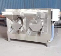 Four rotatif horizontal à tambour pour le séchage et la torréfaction des noix, des arachides, des graines et des épices, avec moteur PLC et engrenage pour la transformation des snacks
