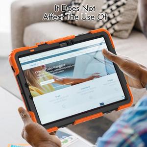 Custodia ibrida in silicone e PC per <span class=keywords><strong>Samsung</strong></span> Galaxy Tab <span class=keywords><strong>S10</strong></span> <span class=keywords><strong>Lite</strong></span> / <span class=keywords><strong>S10</strong></span> FE con tracolla (Arancione) - Product Image 4