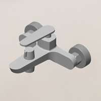 Nouvelle Mitigeur de Douche Mural de Luxe Contemporain en Laiton, Monocommande, avec Jet de Pluie Doux et Jet de Massage en Céramique Poli