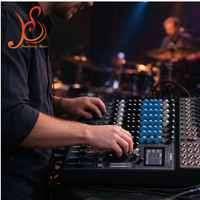 Console de mixage audio pour instruments de musique HS16 canaux avec alimentation fantôme USB 48V pour enregistrement vocal et guitare en direct