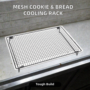 ตะแกรงโลหะทรงสี่เหลี่ยมสำหรับอบขนมและวางเค้ก อุปกรณ์ตาข่ายระบายความร้อนสำหรับขนมปัง - Product Image 2