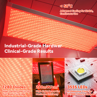 Cama de Fotobiomodulación Ajustable de 1-20000Hz con 1280 LED de 260mW/cm² para Investigación Clínica y Estudios de PBM