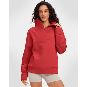 FOXA <b>Womens</b> <b>Half</b> <b>Zip</b> Fleece <b>Sweatshirt</b> Cropped Pullover Quick Dry Top Fall Fashion Outfits 2025 Clothes - Product Image 5