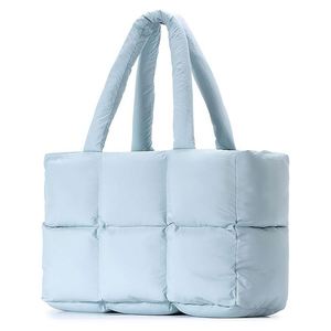 New Custom Large Gym Shop Fashion Quilted Puffy <b>Handbag</b> Lightweight Satchel Purse Zipper Work <b>Travel</b> Puffer Tote Bag for Women - Product Image 4
