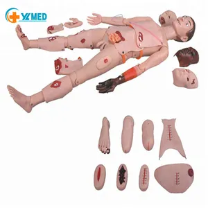 Demonstrasi Perawatan Pasien Manikin Trauma Pertolongan Pertama Simulator Model Tubuh Manusia Penuh untuk Model Pengajaran Pelatihan Medis Keperawatan