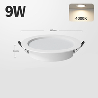 Panneau lumineux LED à haute luminosité 12W 15W 18W à encastrer pour une utilisation à domicile ou au bureau