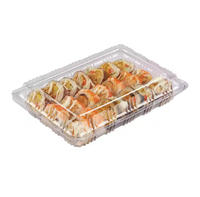 Fournisseur chinois HXH, boîte alimentaire jetable biodégradable pliable pour supermarché, en plastique PET/PVC/PP, impression UV, gaufrage, logo personnalisé