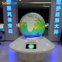 Seeball - Pantalla Esférica Interactiva de 80 cm para Piso, Sistema Educativo y de Exhibición, Proyector PET de 7000 Lúmenes, Vista de 360 Grados