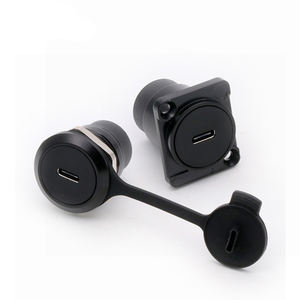Connecteur de châssis de type <span class=keywords><strong>D</strong></span> Coupleurs de convertisseur de USB-C femelle à femelle de type C, <span class=keywords><strong>prise</strong></span> de bricolage à montage sur panneau de type C avec cache-poussière - Product Image 1