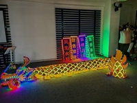 Costume de danse du dragon lumineux à LED, accessoire traditionnel du Nouvel An chinois, dragon lumineux pour spectacle de scène, performance nocturne, spectacle de carnaval