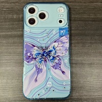 Coque de téléphone en TPU scintillante motif papillon pour iPhone 17 16 15 14 13 12 11, et coque arrière diamantée pour filles pour Honor 600 Honor 400 X9D X6D X7D