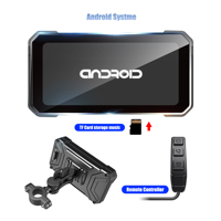 Étanche 6.25 pouces système Android 1080P double enregistreur moto Carplay Androidauto DVR TPMS surveillance GPS suivi