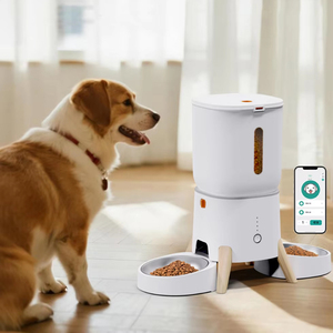 OEM 5L Automatic Pet Feeder Smart Dog Cat Food Dispenser WiFi Enabled Dual Stainless Steel Bowls with Time Settiming - Product Image 1