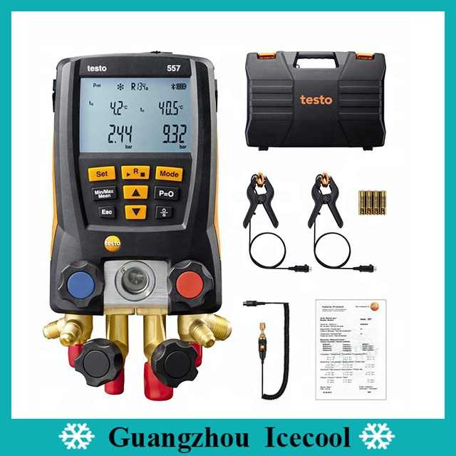 Testo 557 Set Blue-tooth Function Digital Refrigeration Gauge Testo557 NO.0563 1557 with Vacuum Probe
