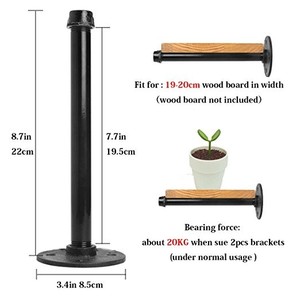 Industrial Pipe Shelf <strong>Bracket</strong> / Wall Mount Pipe Support <strong>Bracket</strong> - Product Image 2