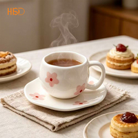 Tasse à café en céramique esthétique à motifs variés, petite tasse à lait pour la cuisine domestique
