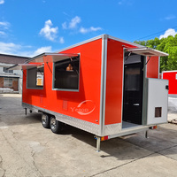 Remorque alimentaire mobile entièrement équipée pour la restauration commerciale, état neuf, restaurant, vente de café, restauration rapide