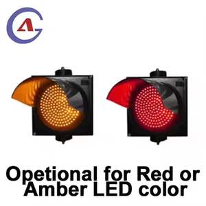 Feux de signalisation LED ambre à énergie solaire 300 mm Haute visibilité Balise clignotante Entretien routier Construction Sécurité GUAGNGAN - Product Image 2