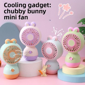 Mini-ventilateur portable électrique USB rechargeable, motif lapin adorable couleur macaron, idéal pour étudiants, cadeaux et prix de festivals <span class=keywords><strong>d</strong></span>'<span class=keywords><strong>été</strong></span>, vente en gros - Product Image 1